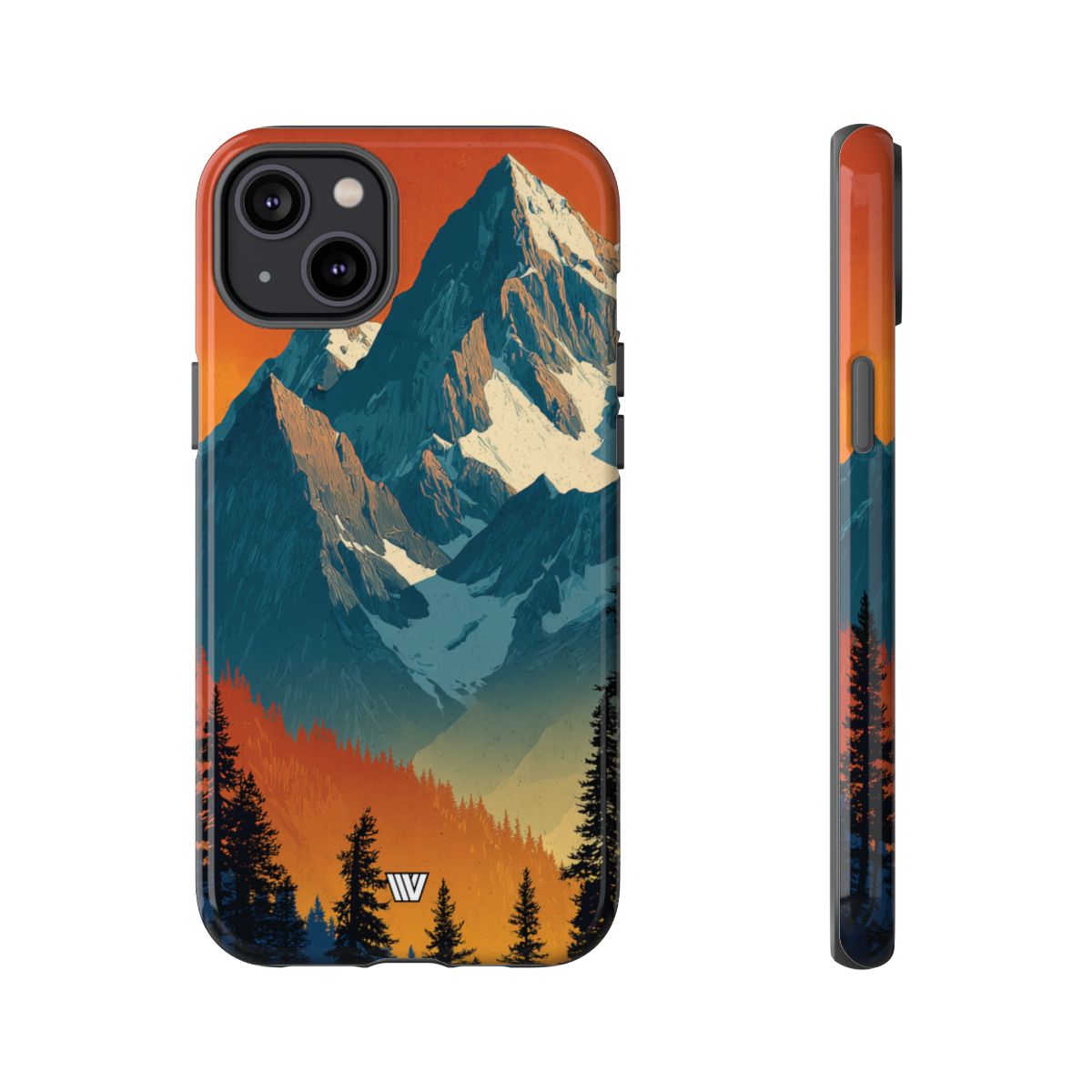 Sunset Summit Tough Phone Case – iPhone 14 Plus, Glossy