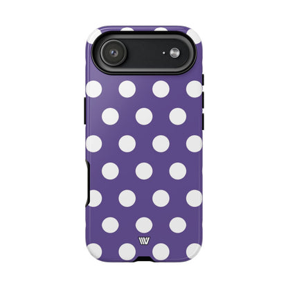 Purple Polka Dots Tough Phone Case – iPhone 17 Air, Glossy