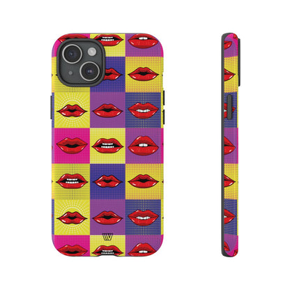 Pop Art Lips Tough Phone Case – iPhone 15 Plus, Glossy