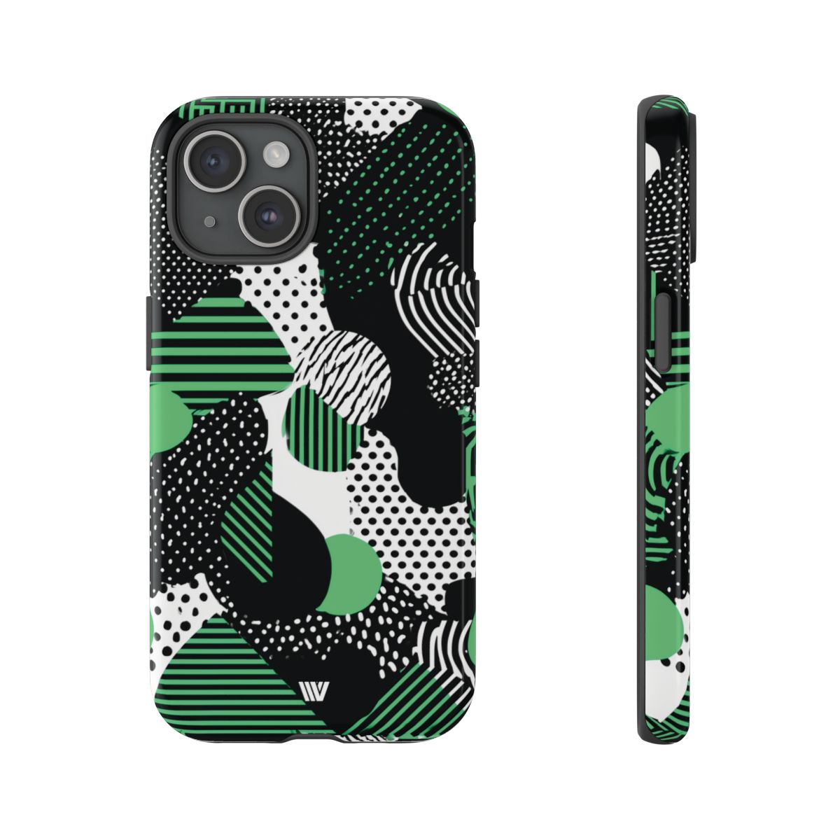Pattern Clash Tough Phone Case – iPhone 15, Glossy
