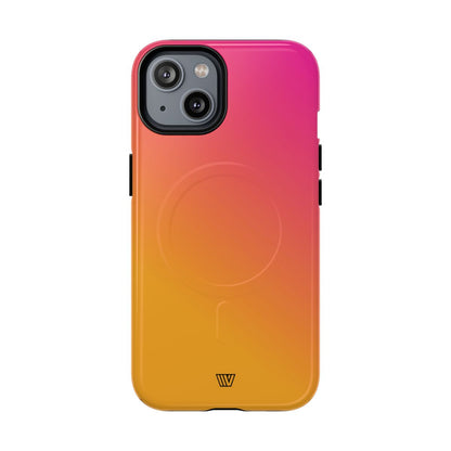 Hot Pink Orange MagSafe Tough iPhone Case – iPhone 14, Glossy