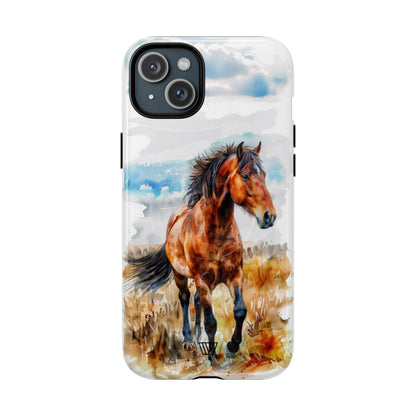 Watercolor Horse MagSafe Tough iPhone Case – iPhone 15 Plus, Glossy