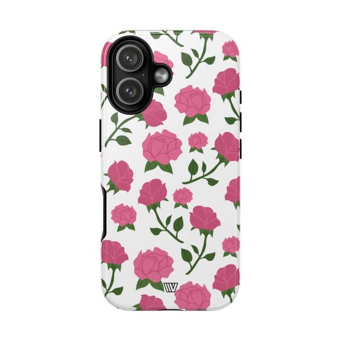 Pink Roses Tough Phone Case – iPhone 17, Glossy