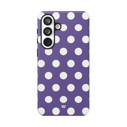 Purple Polka Dots Tough Phone Case – Samsung Galaxy S26 Plus, Matte