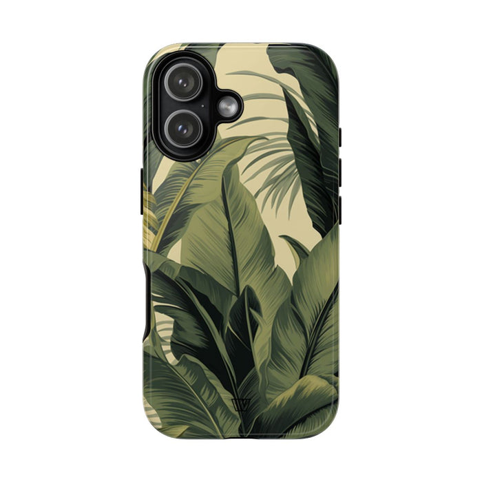Tropical Leaves Tough Phone Case – iPhone 17, Glossy