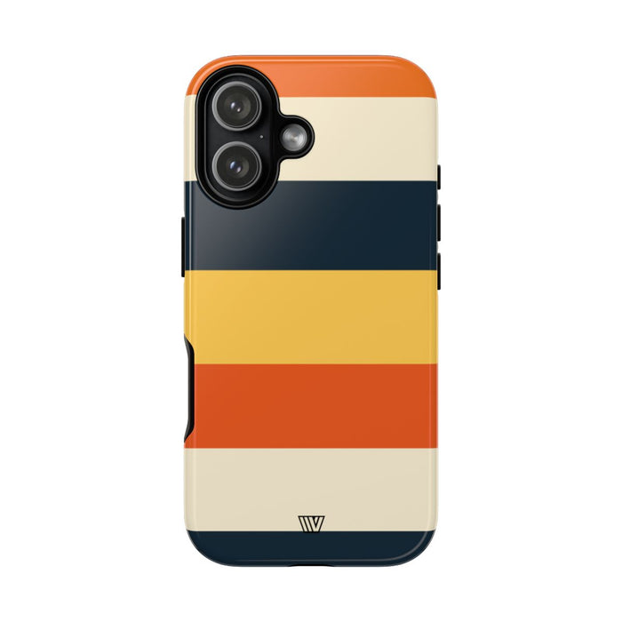 Beach Sunset Stripes Tough Phone Case – iPhone 17, Glossy
