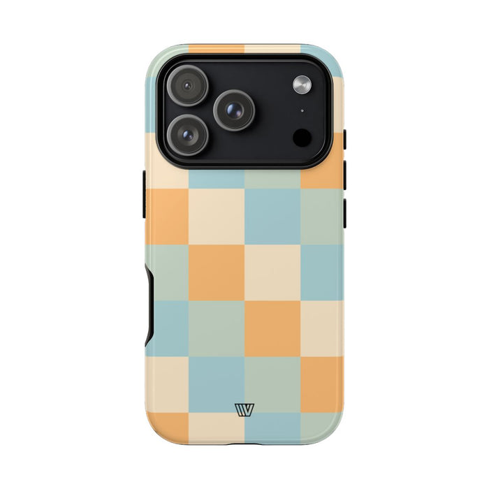 Daisy Checkerboard Tough Phone Case – iPhone 18 Pro, Glossy