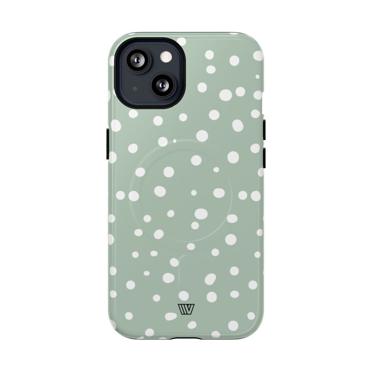 Pastel Green Dots MagSafe Tough iPhone Case – iPhone 13, Glossy