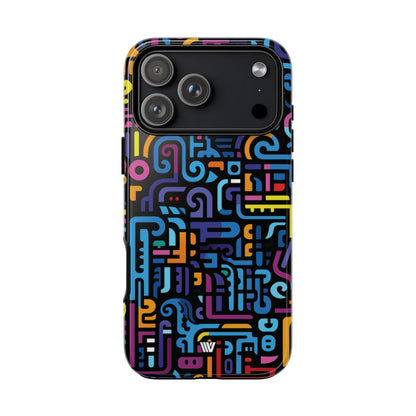 Neon Glyphs Tough Phone Case – iPhone 18 Pro Max, Glossy