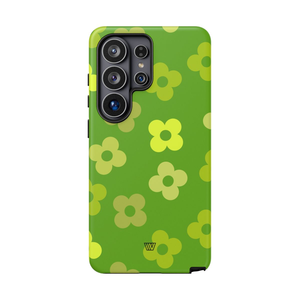 Green Retro Flowers Tough Phone Case – Samsung Galaxy S26 Ultra, Matte