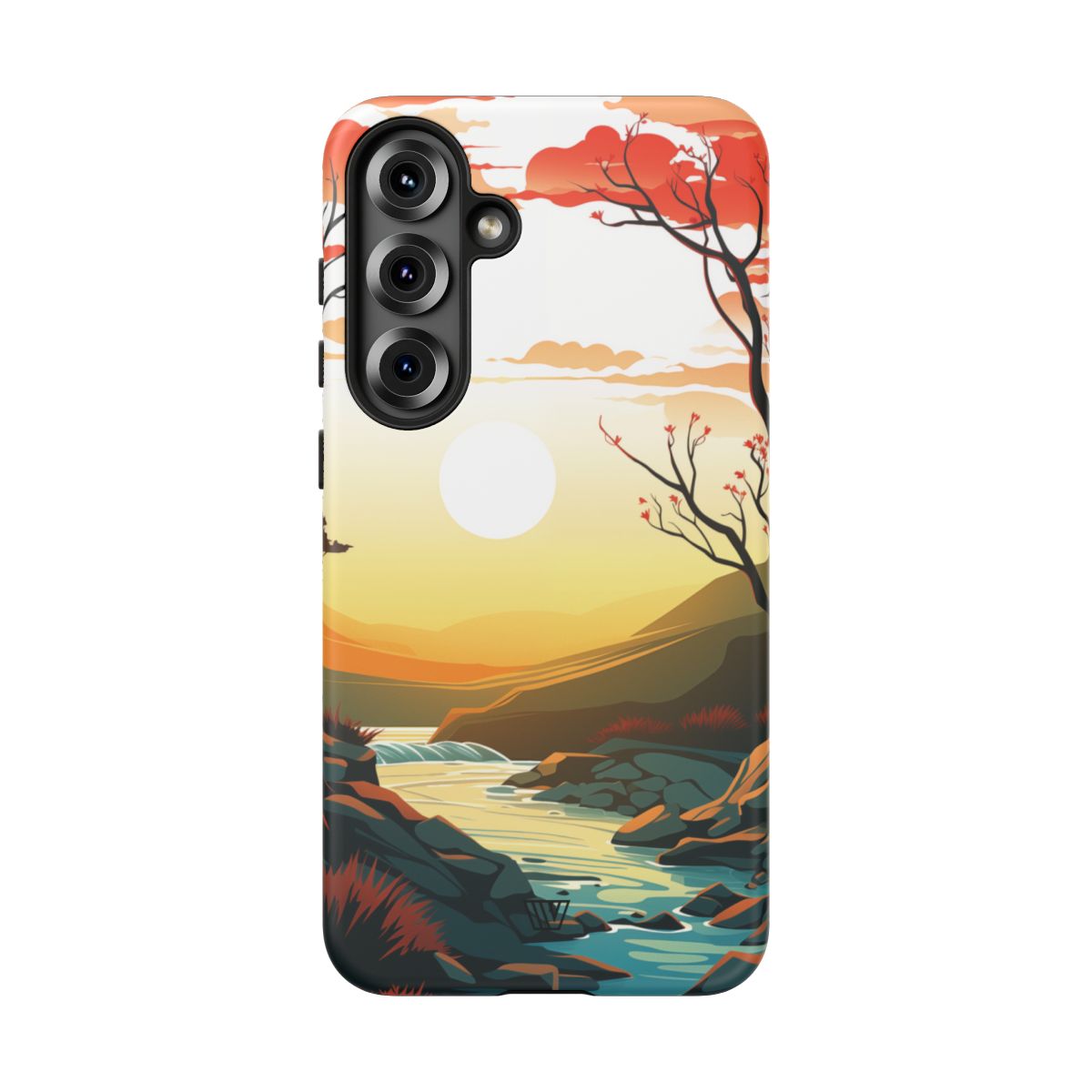River Sunset Tough Phone Case – Samsung Galaxy S25 Plus, Matte