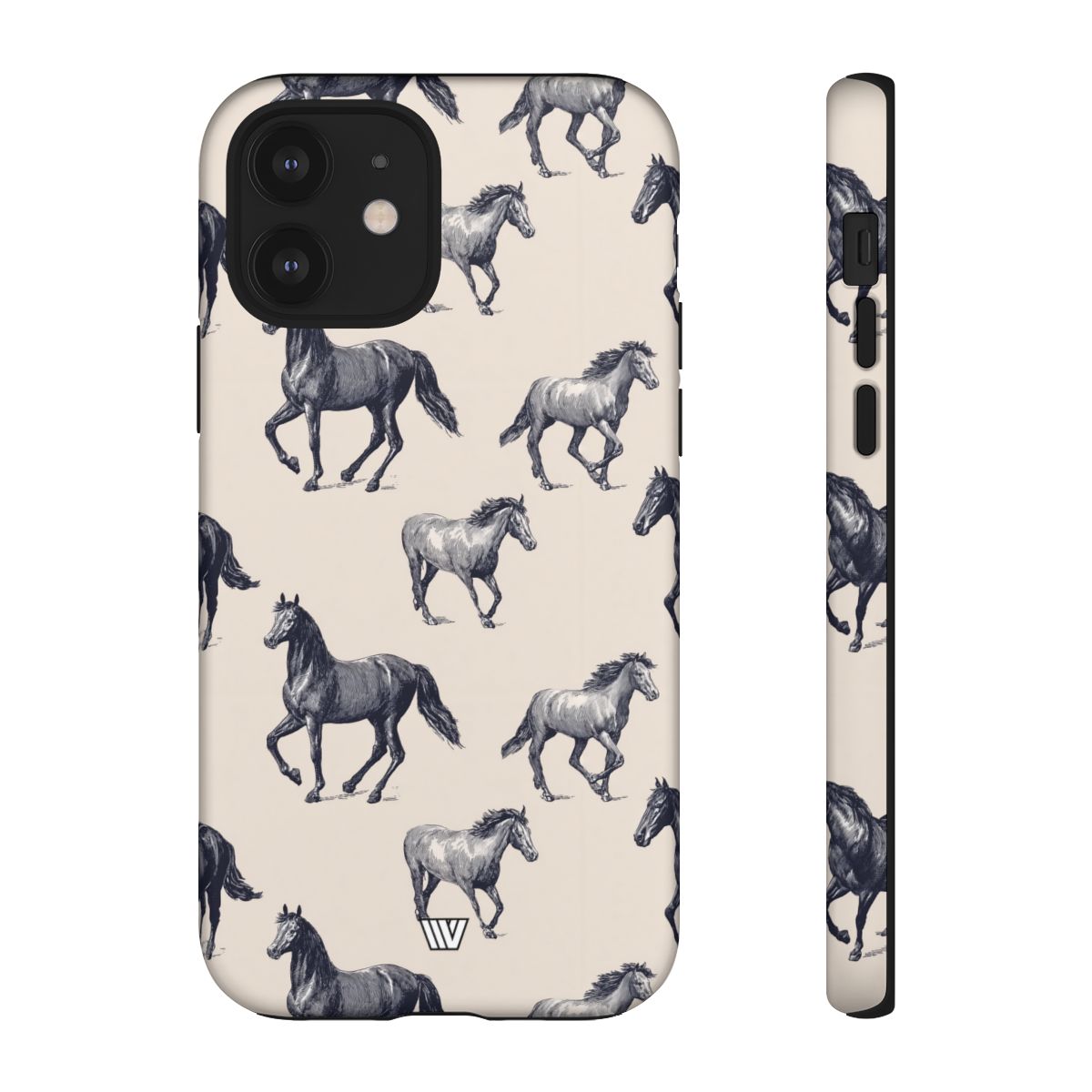 Horse Sketches Tough Phone Case – iPhone 12, Matte