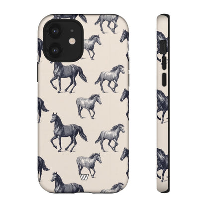 Horse Sketches Tough Phone Case – iPhone 12, Matte