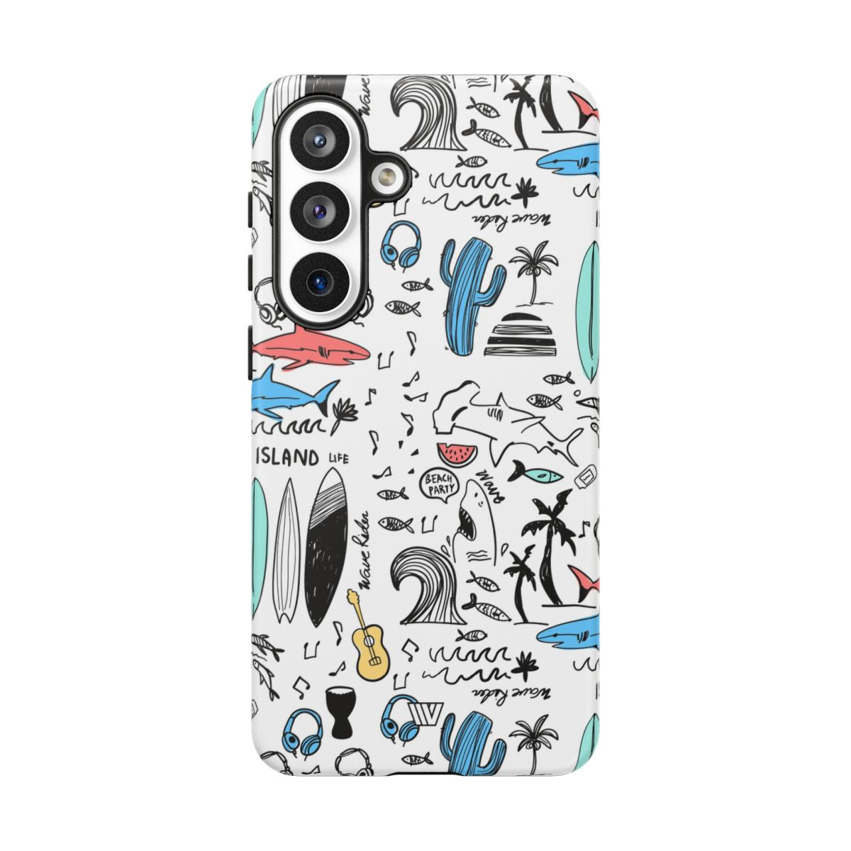 Doodle Beach Party Tough Phone Case – Samsung Galaxy S26 Plus, Matte