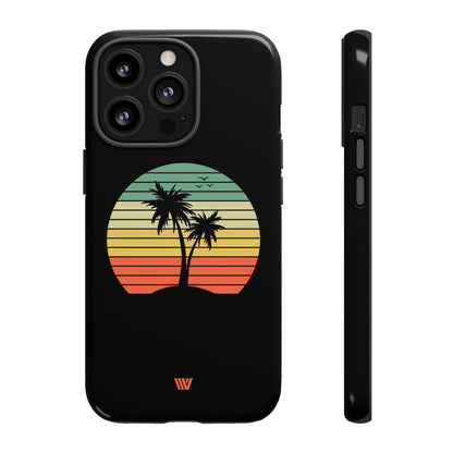 Retro Palms Tough Phone Case – iPhone 13 Pro, Glossy