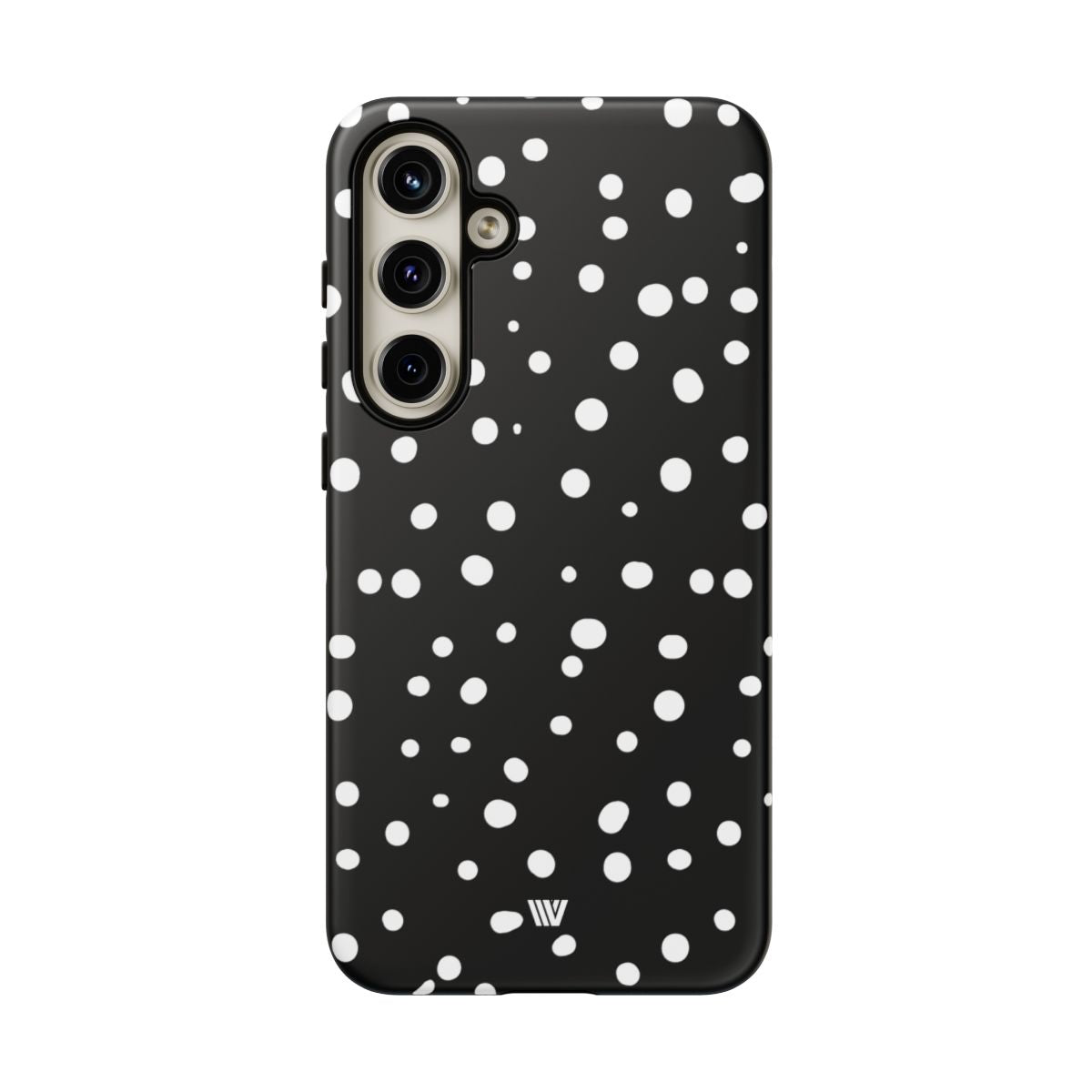 Black and White Dots Tough Phone Case – Samsung Galaxy S24 Plus, Matte