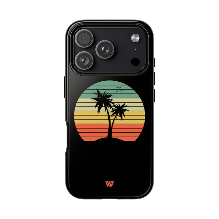 Retro Palms Tough Phone Case – iPhone 18 Pro, Glossy