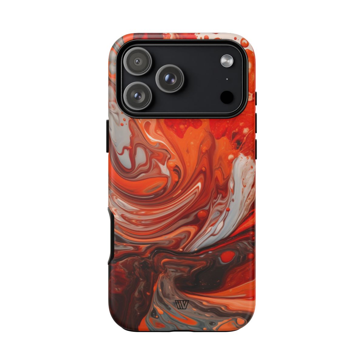 White Fire Paint Swirl Tough Phone Case – iPhone 18 Pro Max, Matte