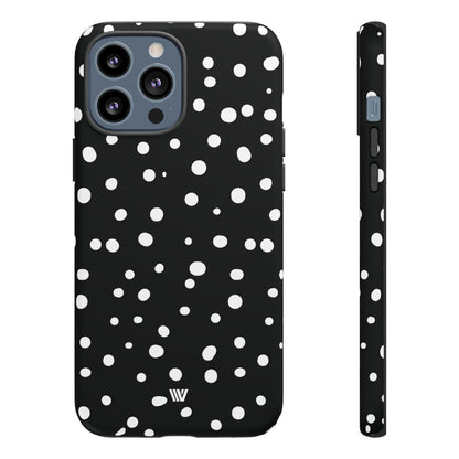 Black and White Dots Tough Phone Case – iPhone 13 Pro Max, Matte