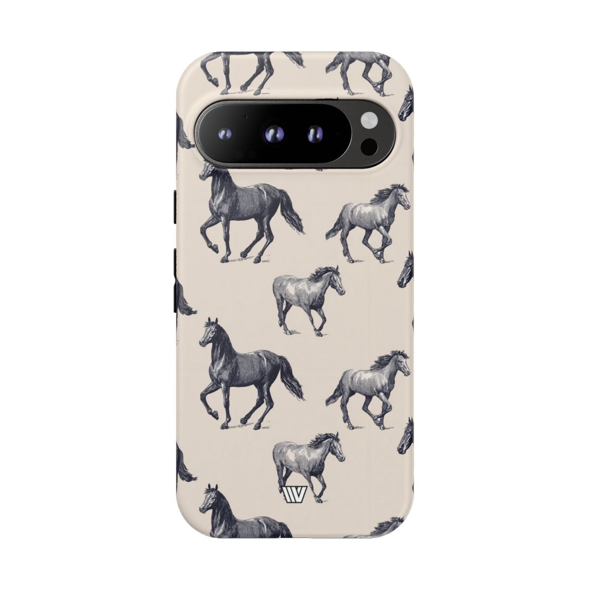 Horse Sketches Tough Phone Case – Google Pixel 9 Pro, Matte