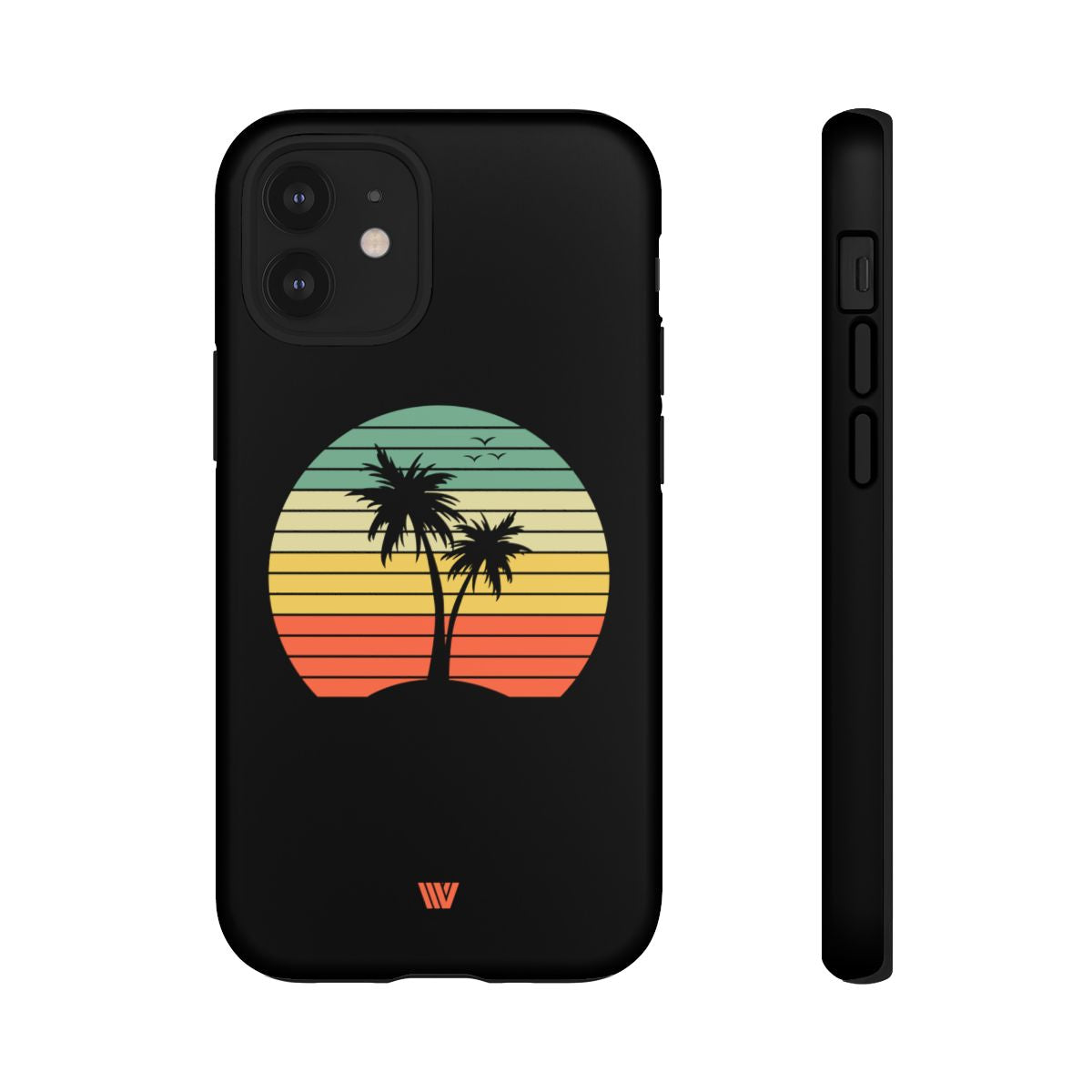 Retro Palms Tough Phone Case – iPhone 12 Mini, Matte