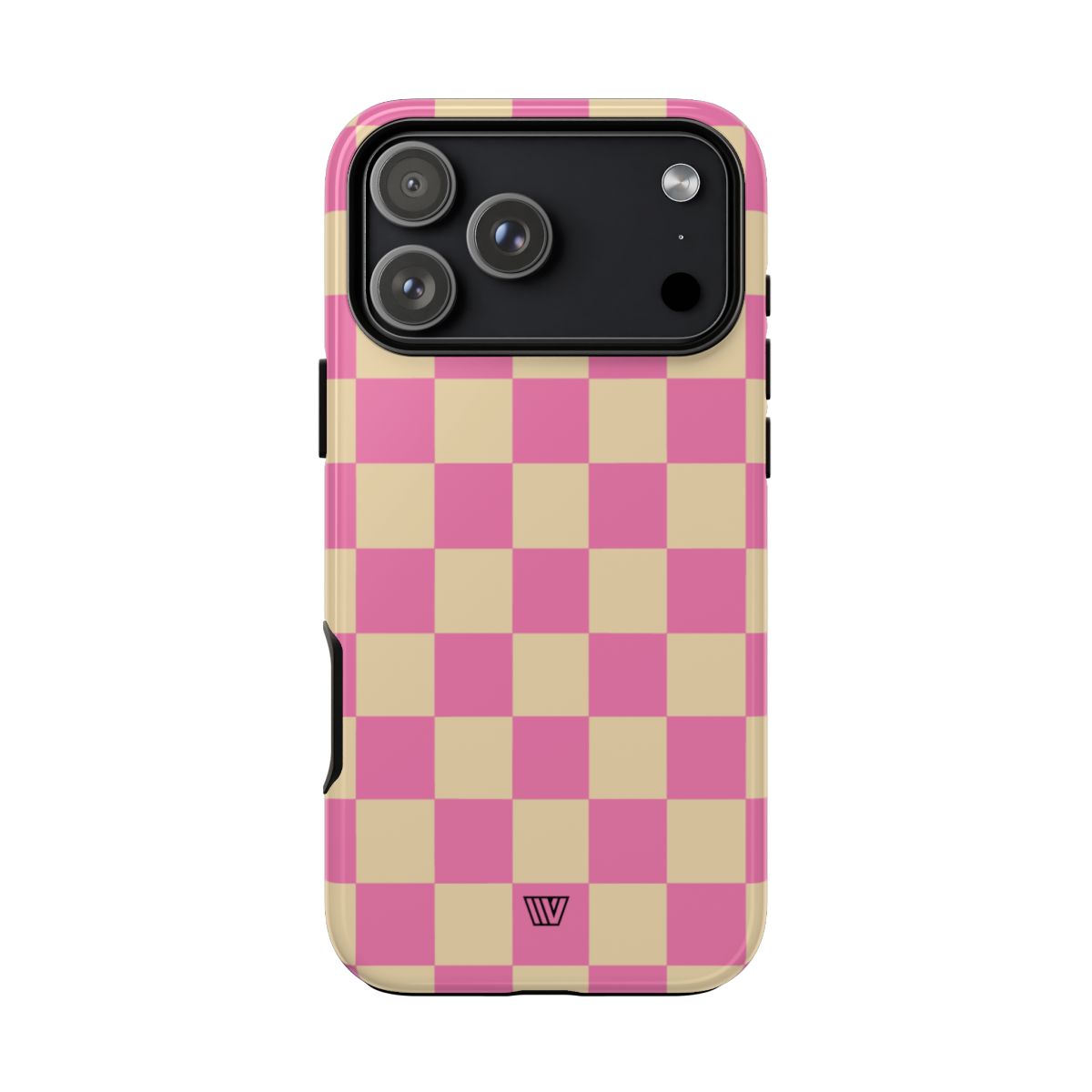 Pink Tan Checkerboard Tough Phone Case – iPhone 18 Pro Max, Glossy