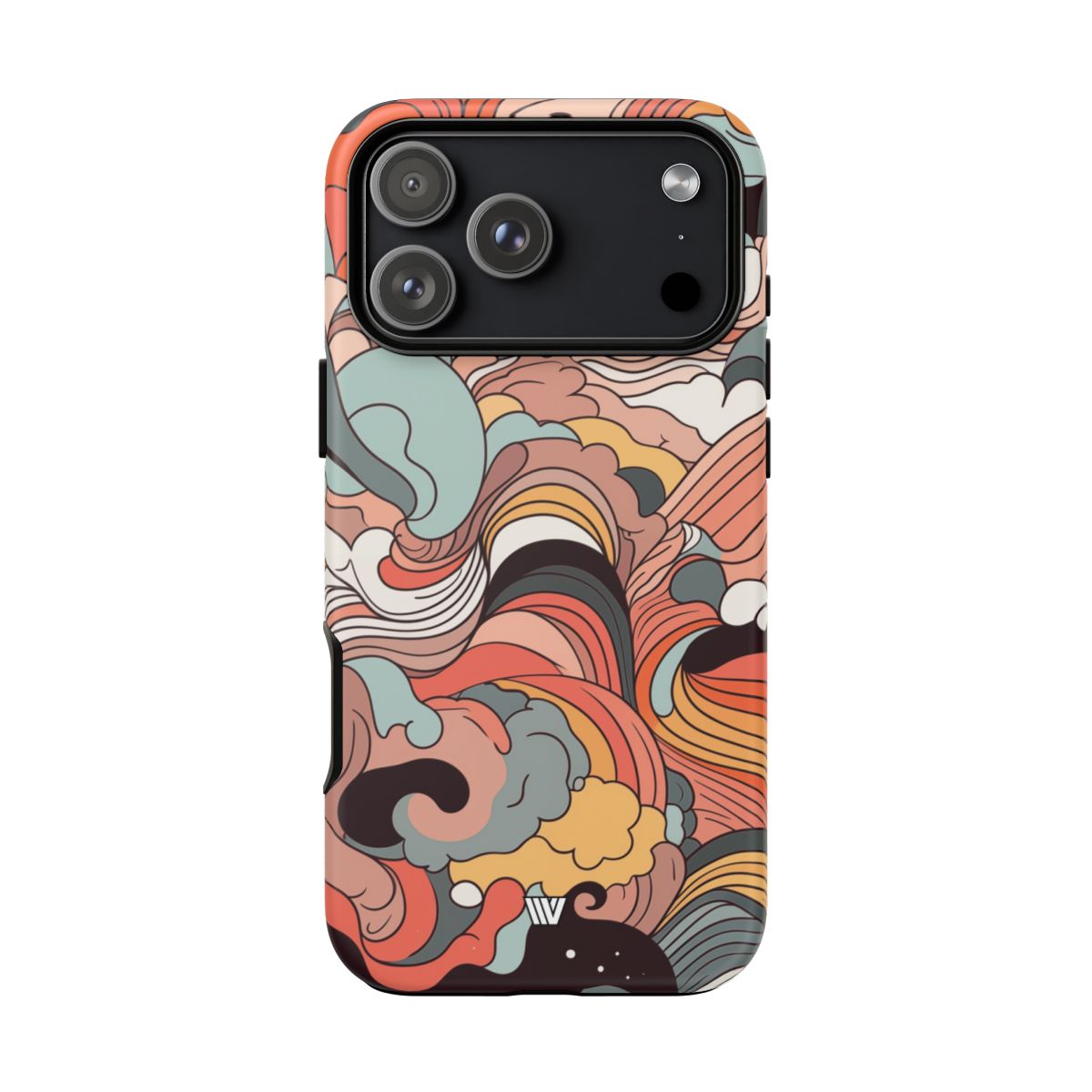 Abstract Doodle Clouds Tough Phone Case – iPhone 18 Pro Max, Matte