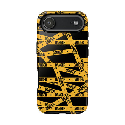 Danger Tape Tough Phone Case – iPhone 17 Air, Glossy