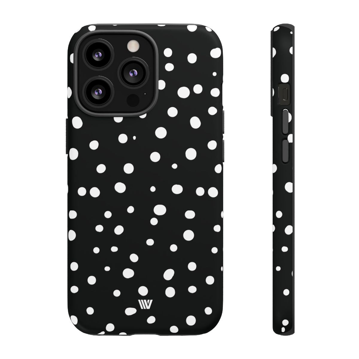Black and White Dots Tough Phone Case – iPhone 13 Pro, Matte