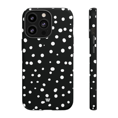 Black and White Dots Tough Phone Case – iPhone 13 Pro, Matte