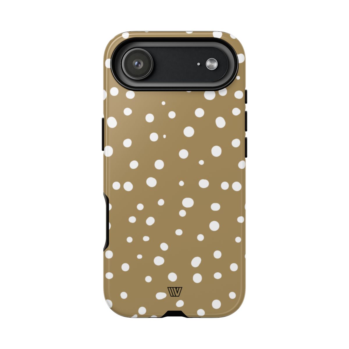 Dark Beige Dots Tough Phone Case – iPhone 17 Air, Glossy
