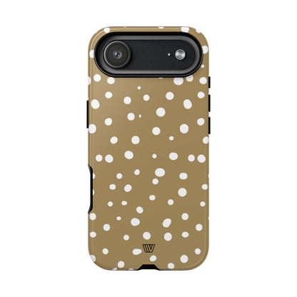 Dark Beige Dots Tough Phone Case – iPhone 17 Air, Glossy