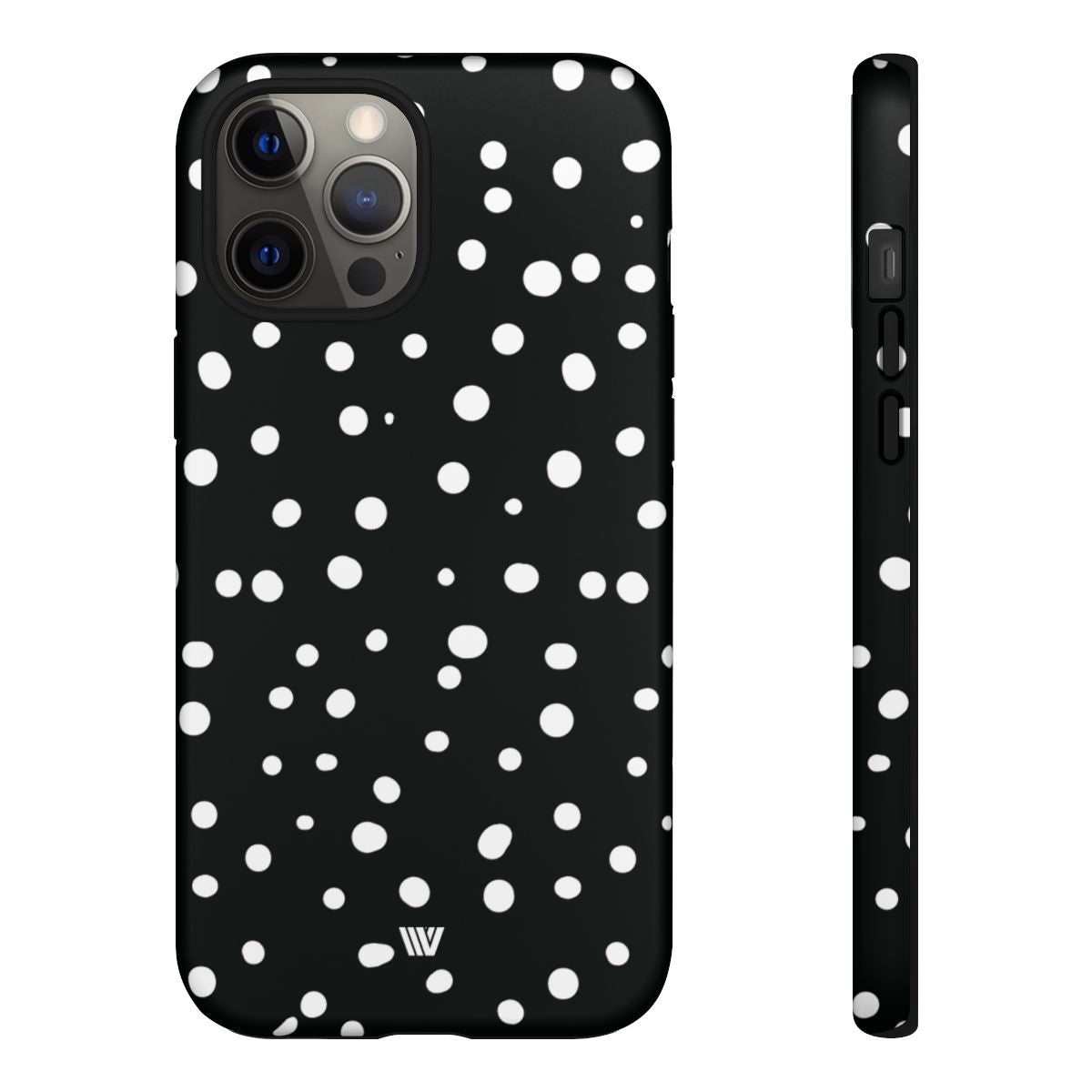Black and White Dots Tough Phone Case – iPhone 12 Pro Max, Matte