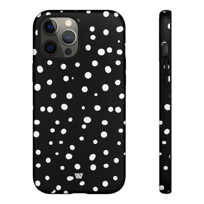 Black and White Dots Tough Phone Case – iPhone 12 Pro Max, Matte