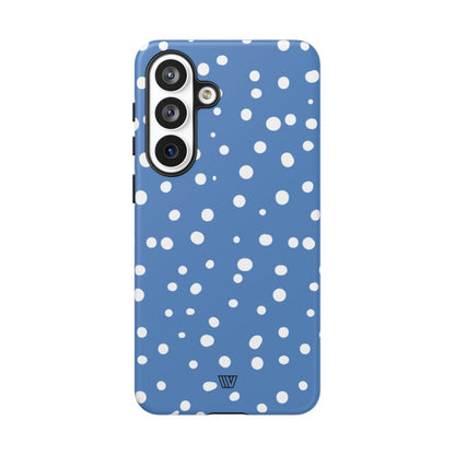 Dusty Blue Dots Tough Phone Case – Samsung Galaxy S26 Plus, Matte