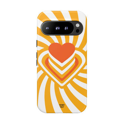 Heart Ray Stack Tough Phone Case – Google Pixel 9 Pro, Matte