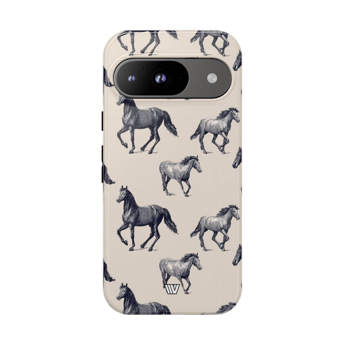 Horse Sketches Tough Phone Case – Google Pixel 9, Glossy