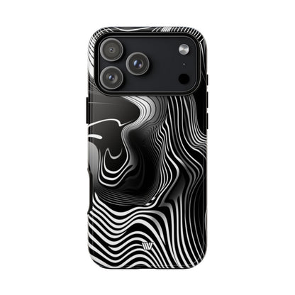 Abstract Zebra Stripes Tough Phone Case – iPhone 18 Pro Max, Glossy