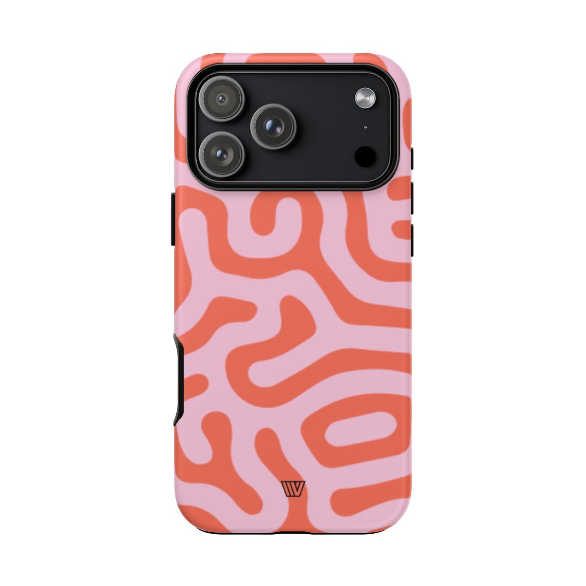 Coral Organic Lines Tough Phone Case – iPhone 18 Pro Max, Matte