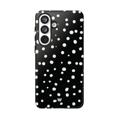 Black and White Dots Tough Phone Case – Samsung Galaxy S26 Plus, Glossy