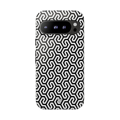 Twisted Grid Tough Phone Case – Google Pixel 9 Pro, Glossy