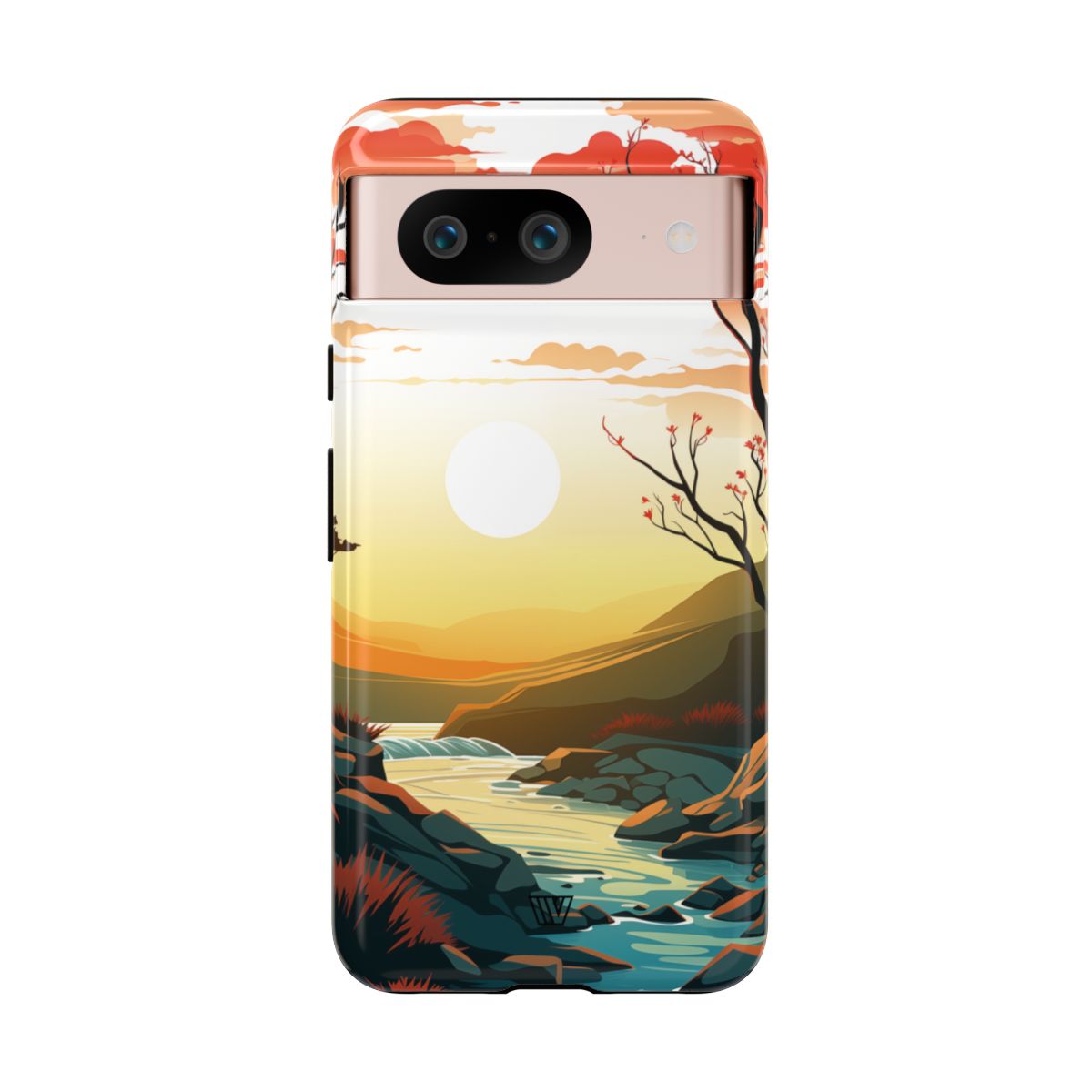 River Sunset Tough Phone Case – Google Pixel 8, Glossy
