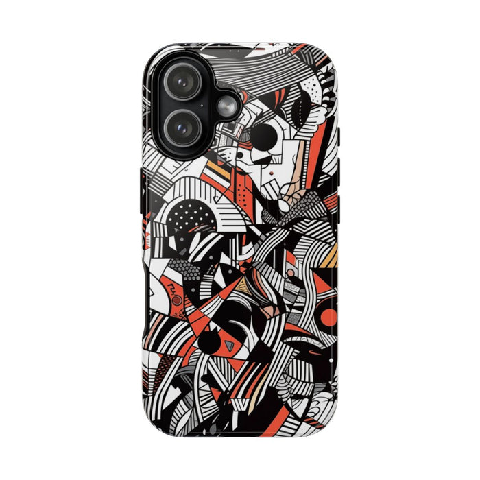 Abstract Doodle #3 Tough Phone Case – iPhone 17, Glossy