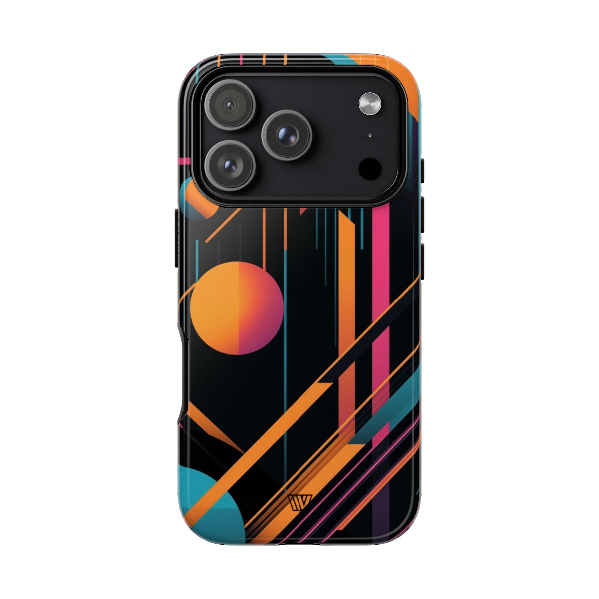 Bold Retro Lines Tough Phone Case – iPhone 17 Pro, Glossy
