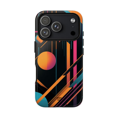 Bold Retro Lines Tough Phone Case – iPhone 17 Pro, Glossy