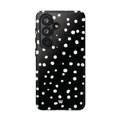 Black and White Dots Tough Phone Case – Samsung Galaxy S26, Glossy