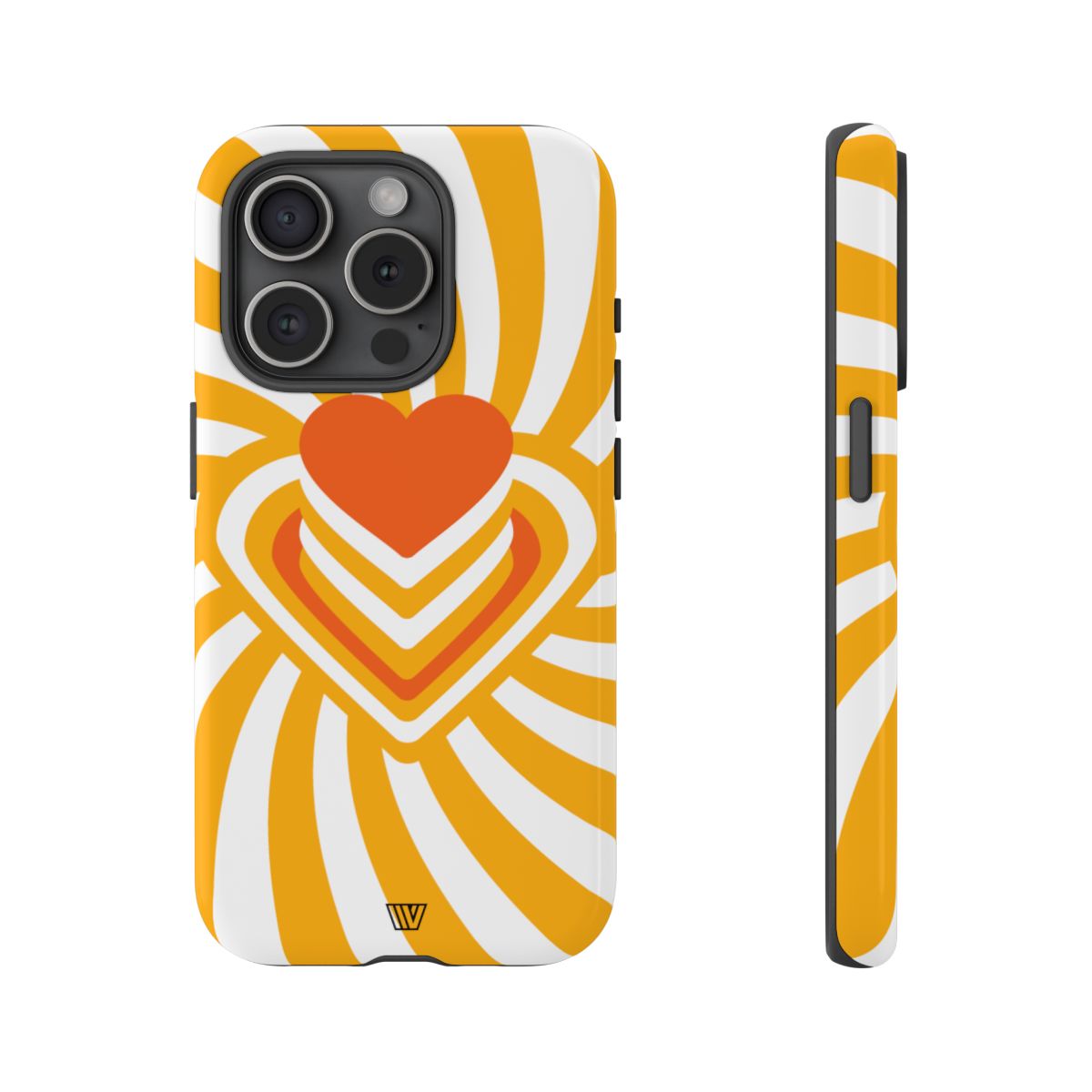 Heart Ray Stack Tough Phone Case – iPhone 15 Pro, Glossy