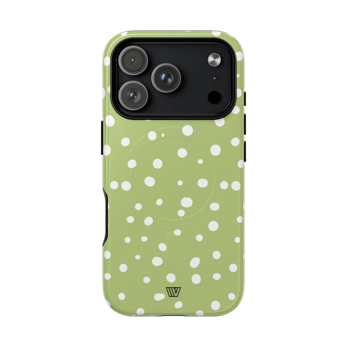 Pale Olive Dots MagSafe Tough iPhone Case – iPhone 18 Pro, Glossy