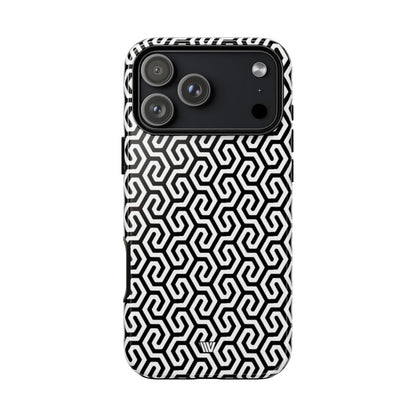 Twisted Grid Tough Phone Case – iPhone 18 Pro Max, Glossy
