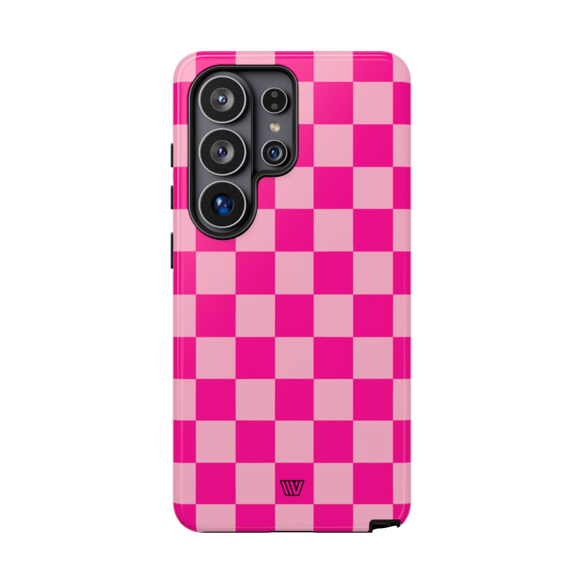 Hot Pink Checkerboard Tough Phone Case – Samsung Galaxy S26 Ultra, Glossy